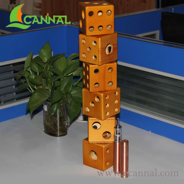 Ecannal Cubic Artistic vaporizer ecig wooden display stand