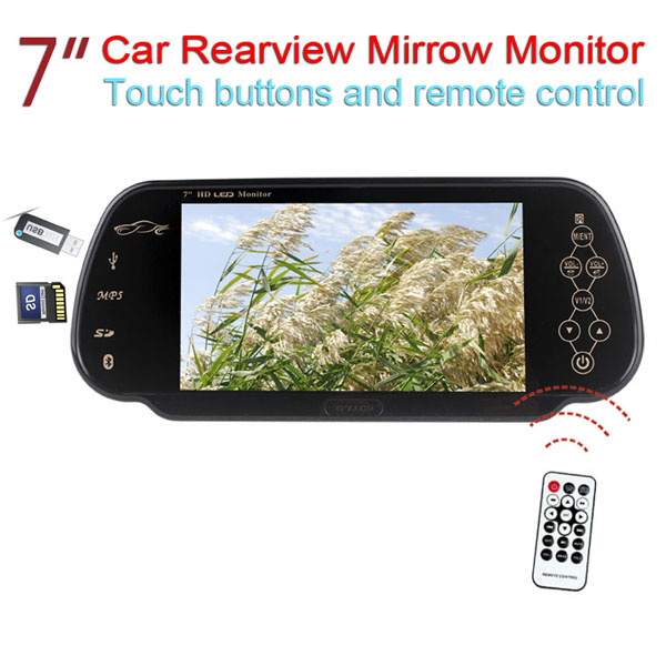 7 Car Rearview Mirrow Monitor with USB SD MP5 Bluetooth FM Transmitter L720