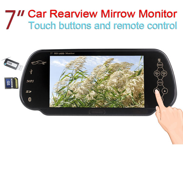 7 Car Rearview Mirrow Monitor with USB SD MP5 Bluetooth FM Transmitter L720