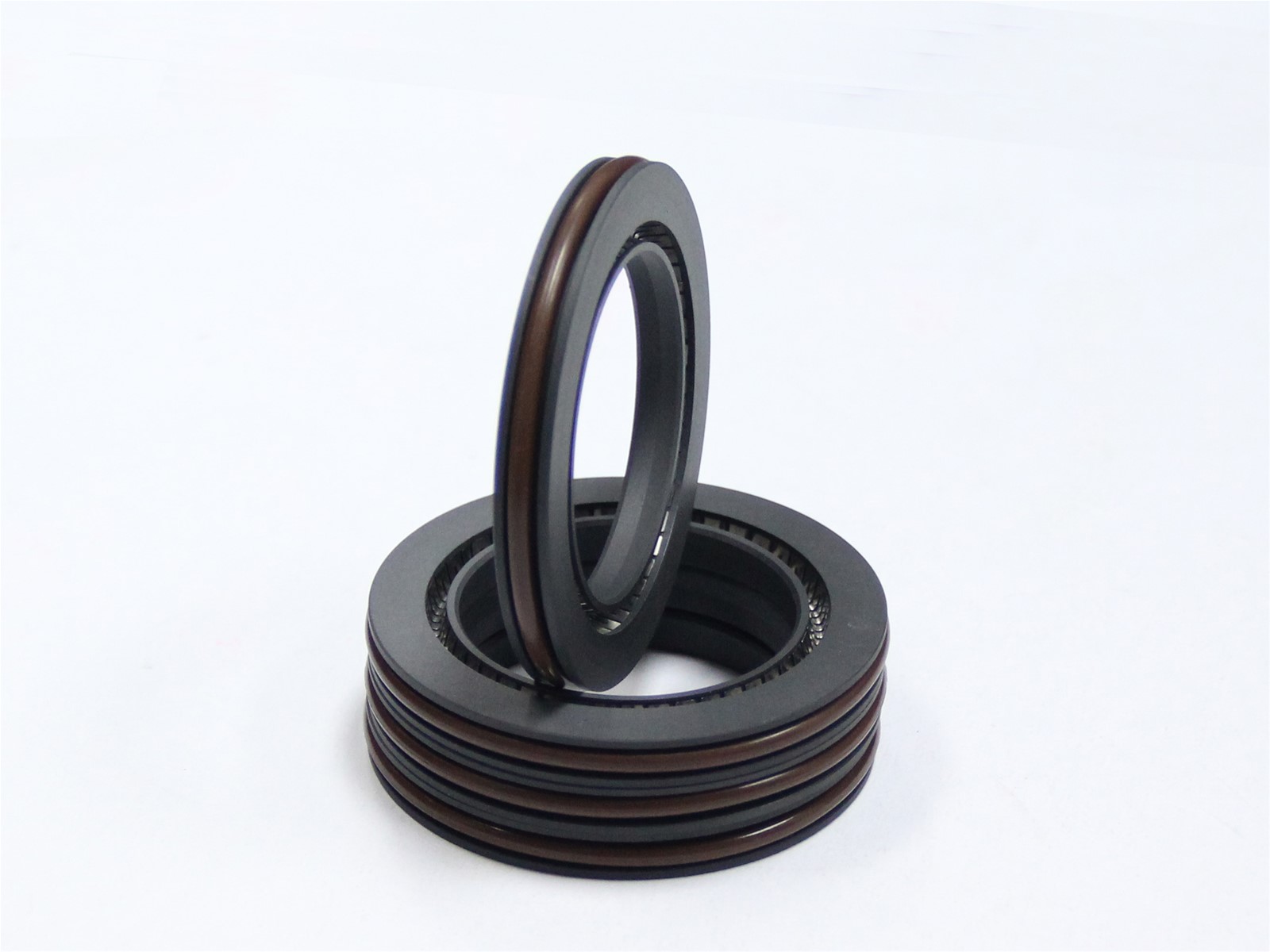 Yellow color PTFE water valve spring loaded seals