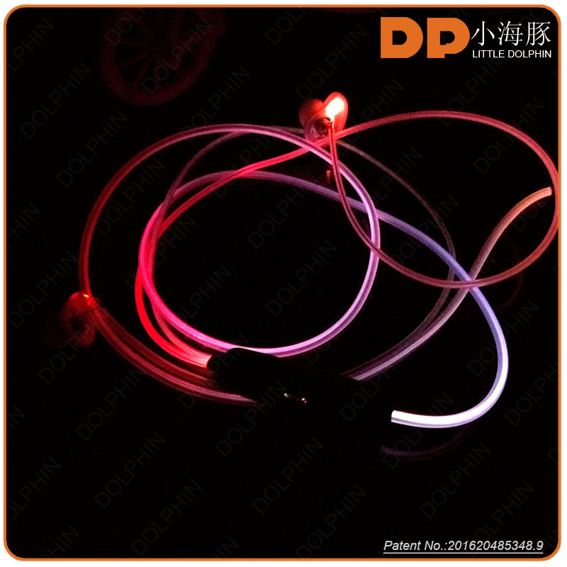 new premium sports earbuds noise cancelling headphones LED light glowing earphone