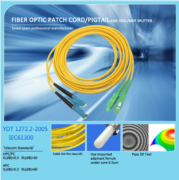 SCFCLCST PCAPC SimplexDuplex Single ModeMuliti Mode Fiber Optic Patch Cord