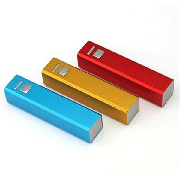 Portable square aluminum power bank 2200mah for smartphone