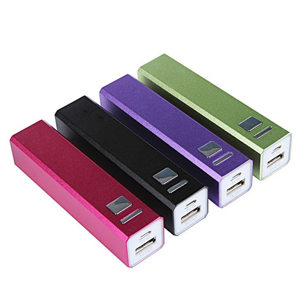 Portable square aluminum power bank 2200mah for smartphone