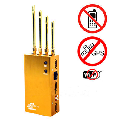 Powerful Golden Portable Cell phone WiFi GPS Jammer