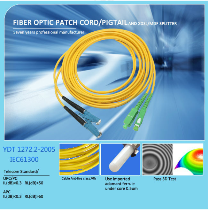 Best Quality LC SC FC ST MPO SM UPC APC kabel cctv pigtail fiber optic cable