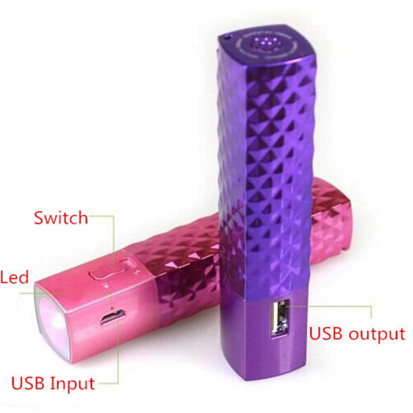 Portable source power supply 2200mAh power bank with flashlight
