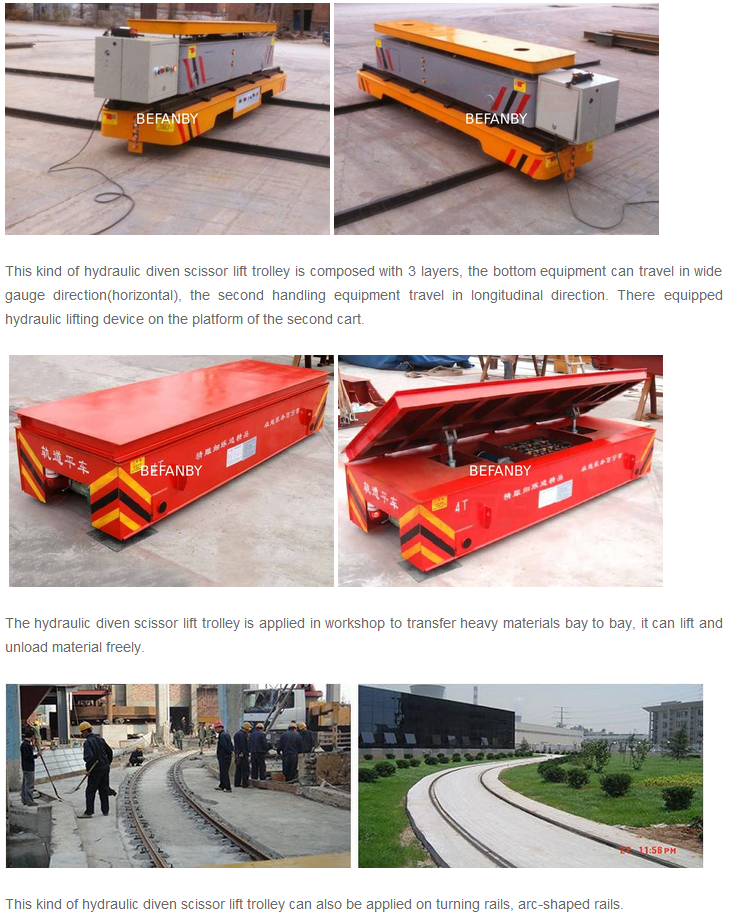 Heavy duty scissor hydraulic lifting transfer cart from China manufaturer