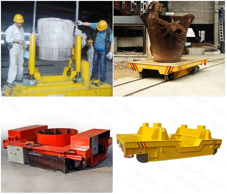 Hot metal material transport and handle type trolley cart handle