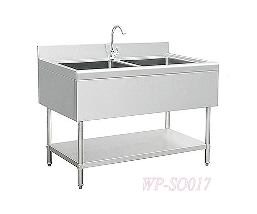 Stainless Steel Double Sinks withWithout Under ShelfEuropean Style