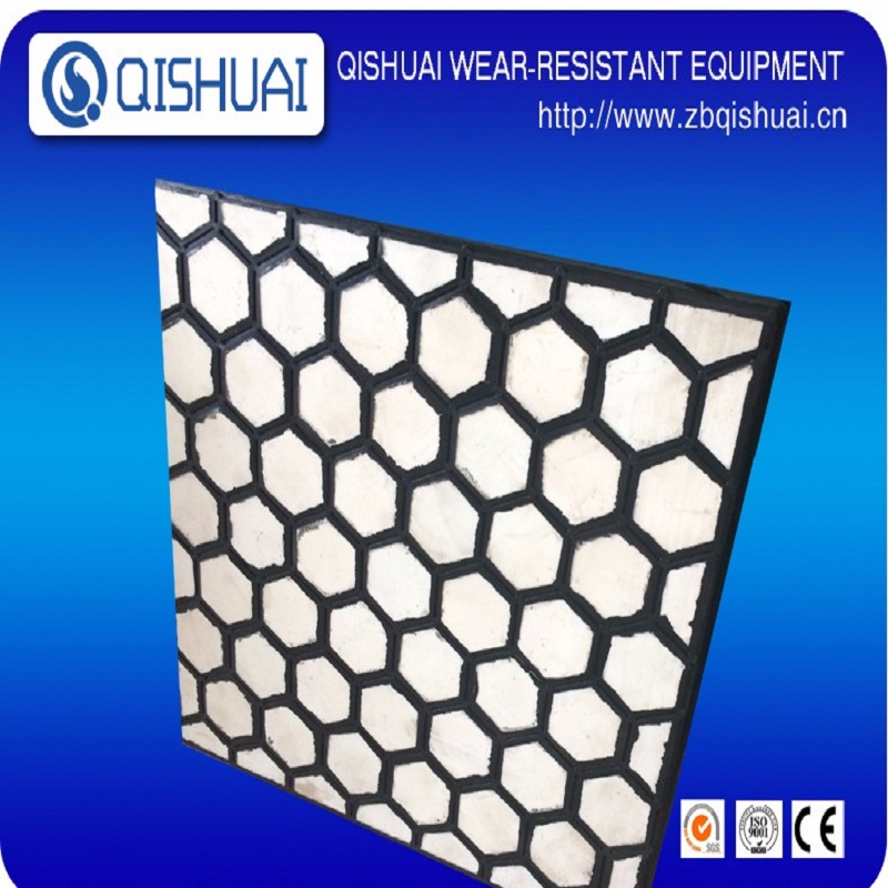 Alumina ceramic rubber composite abrasion resistant liner plate