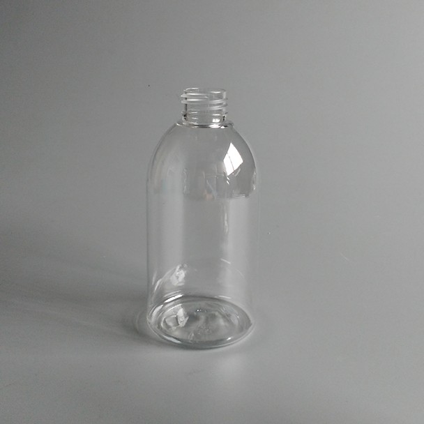 5 oz and 6 oz transparent round shape plastic bottle with sprayer