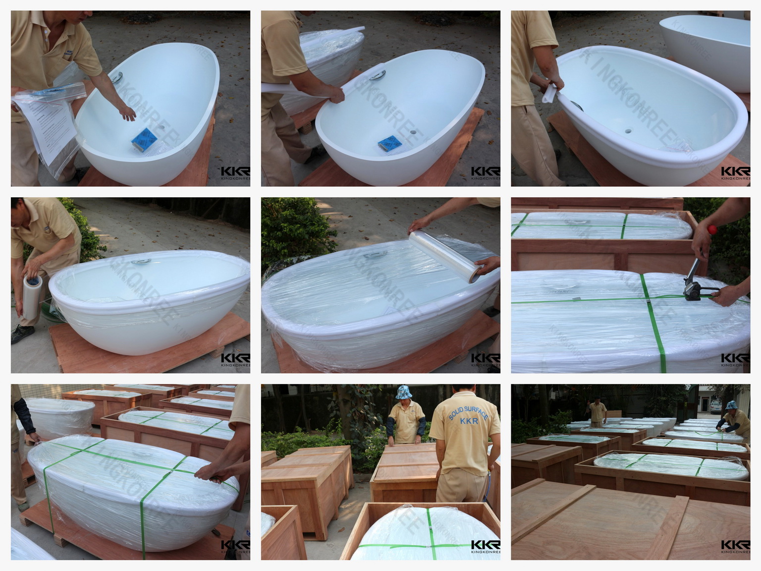 China manufacturer acrylic solid surface freestanding bathtub