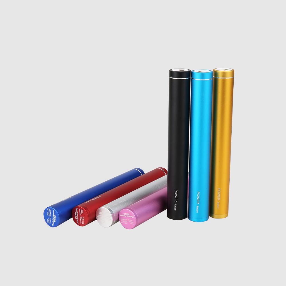 Cylindrical aluminum alloy portable power bank charger gift 5200mAh Cylindrical aluminum alloy portable power bank charger gift 5200mAh