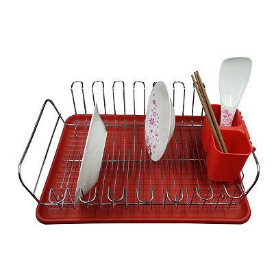 Dish Drainer With Plastic Tray