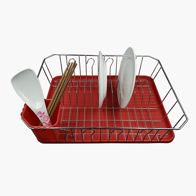 Dish Drainer With Plastic Tray