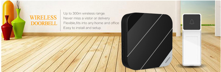 Newest Forrinx B15 Stripe Design 1000 Feet Long Distance Wireless Remote Doorbell