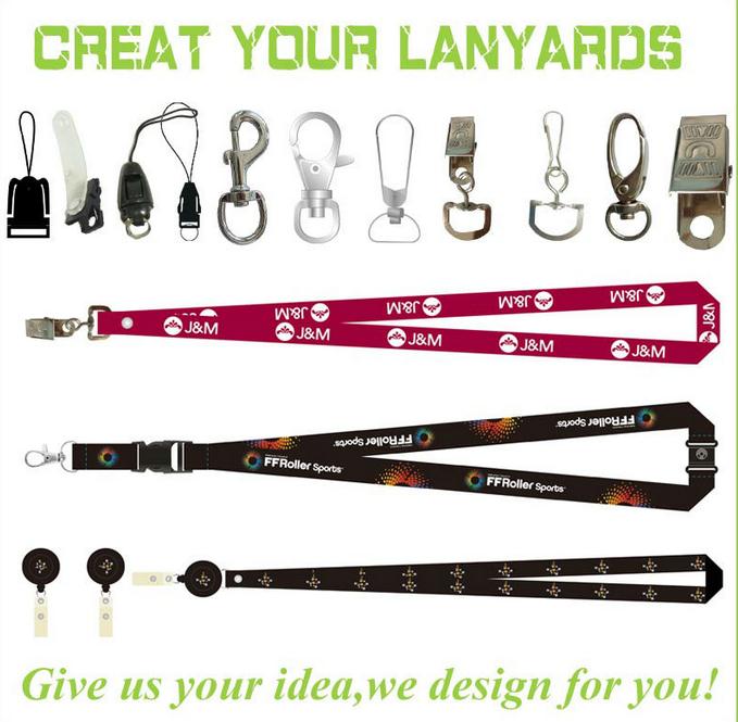 Fashion custom printed polyester NFL lanyard with cartellino