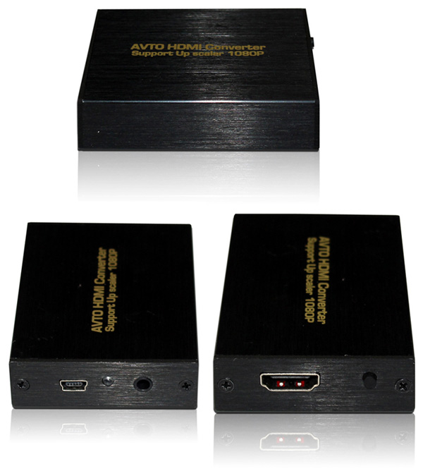 AV TO HDMI Converter with CVBS signal Audio LR input signal into the HD Signal output