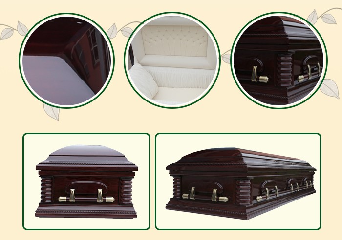 Amarican style coffin cloth covered funeral Chinese casket