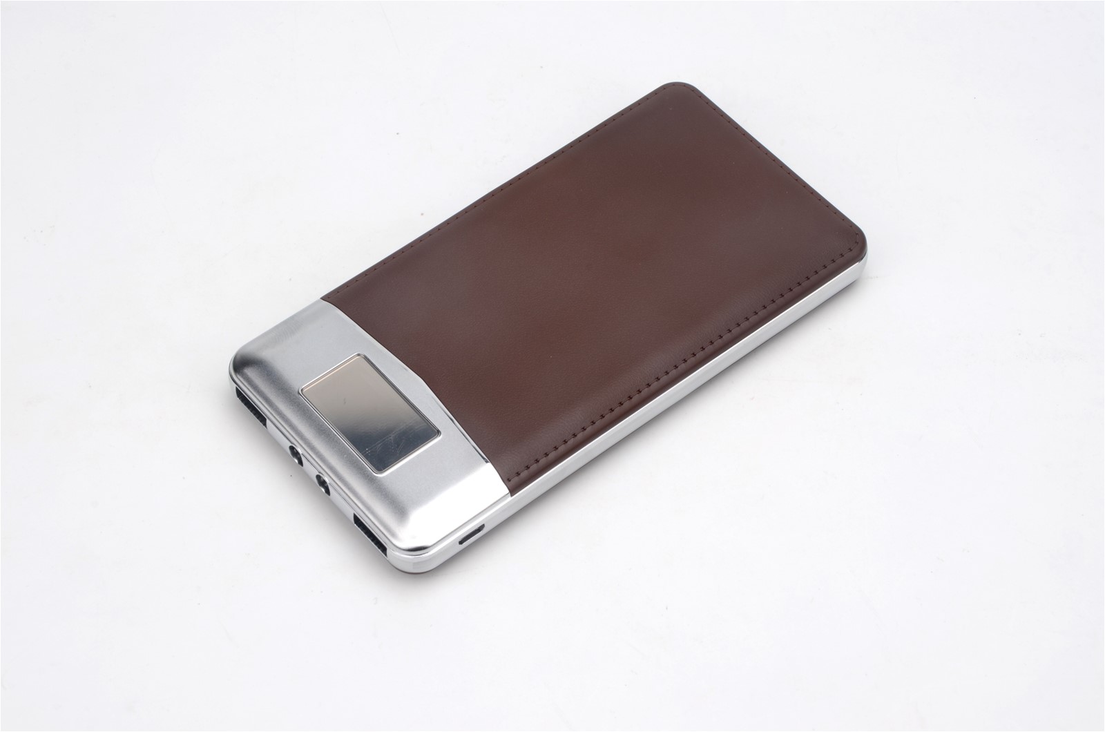 Double USB Fashion Leather Design Slim Power Bank 8000mAh