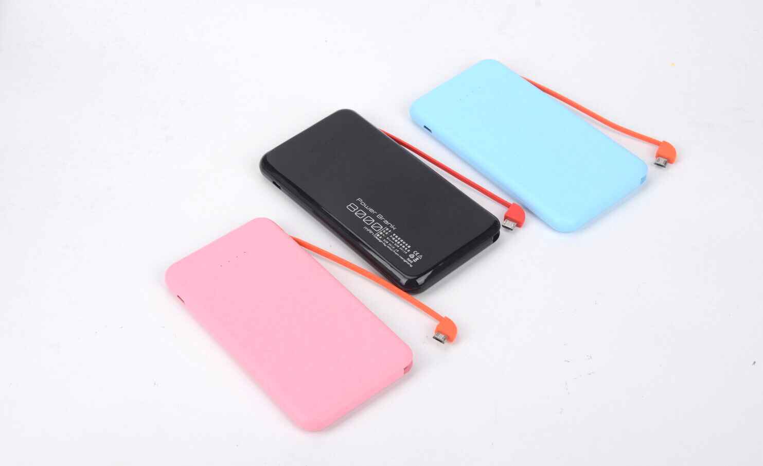 Builtin USB Cable Polymer Power Bank 10000mAh Powerful yet Portable