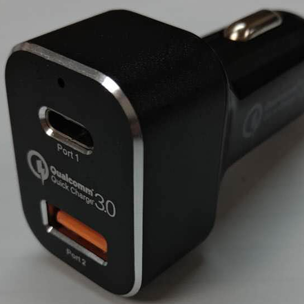 Qualcomm Certified 36W Quick Charge 30 Dual USB TypeC Car Charger