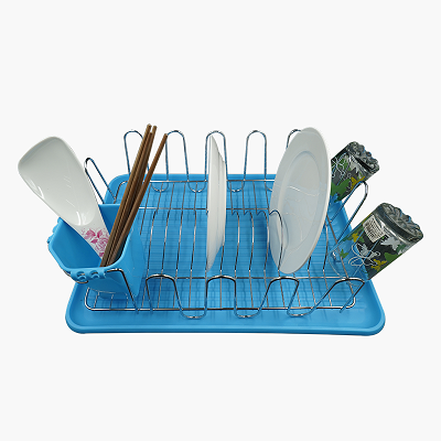 Dish Drainer With Plastic Tray