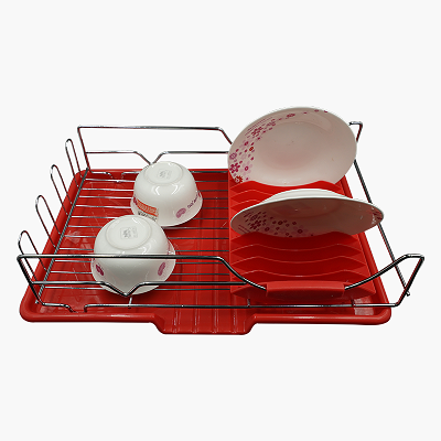 Dish Drainer With Plastic Tray