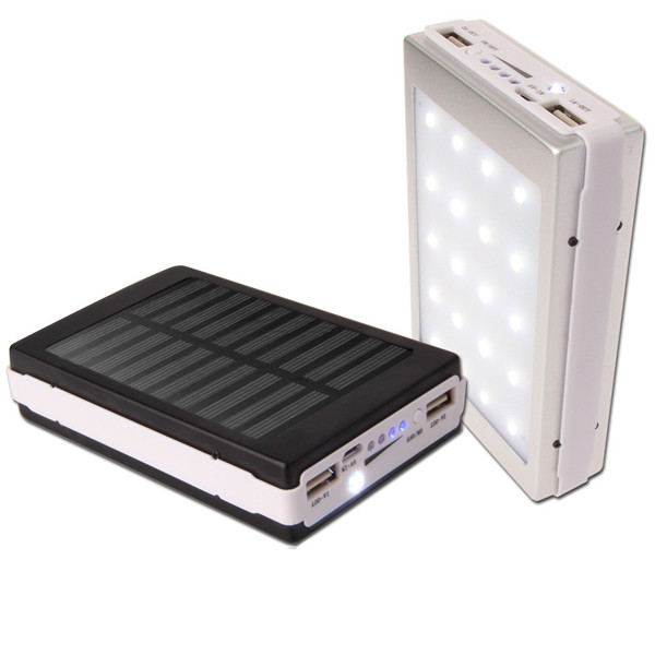 Top Sale Solar Power Bank 10000mAh with Lithium Cell LED Camping Light