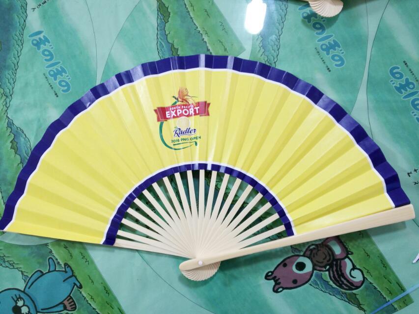 customized paper fan with bamboo ribs