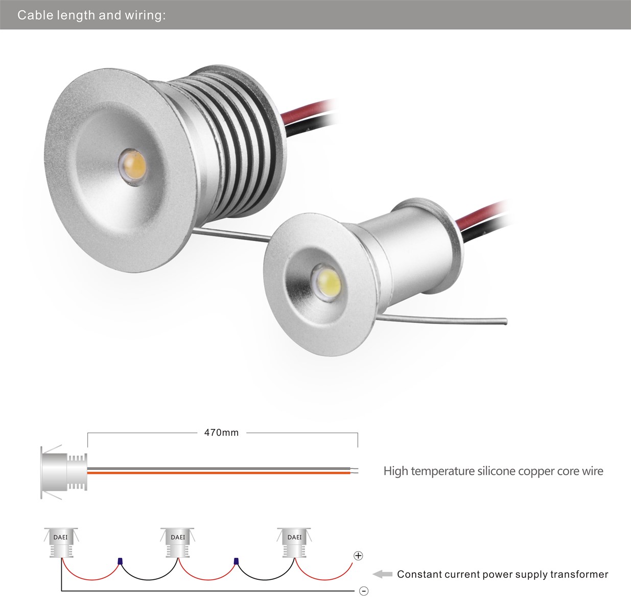 Mini 1W Epistar LED DC12V Spotlight downlight showcase lighting