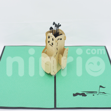 Golf Pop Up Card Handmade Greeting Card