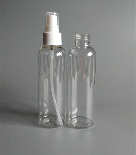 5 oz and 6 oz Transparent Round Shape Plastic Bottle with Sprayer