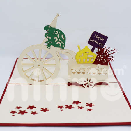 Turtle birthday Pop Up Card Handmade Greeting Card