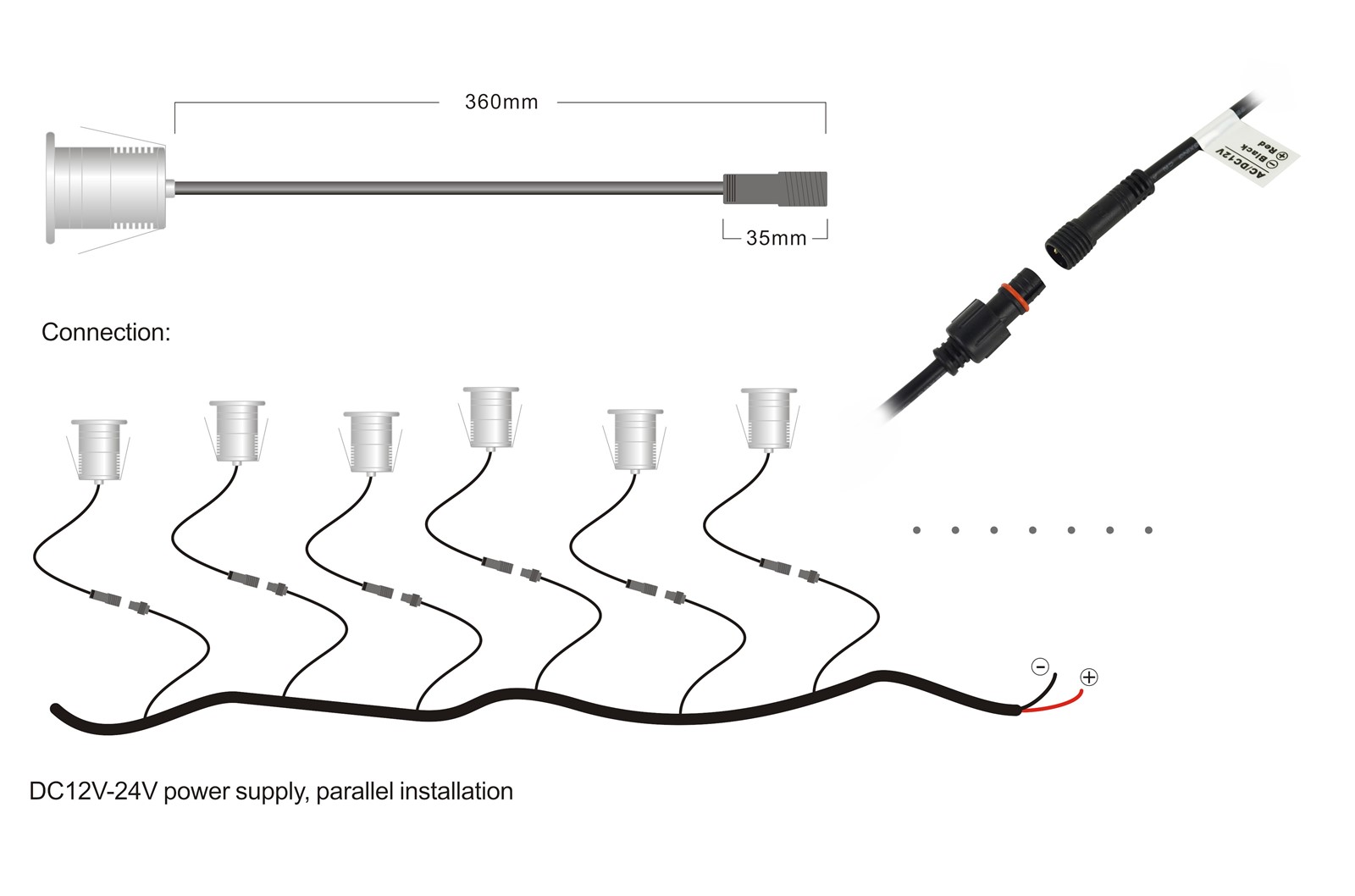 Mini 3W LED Buried light Cree LED waterproof underground light