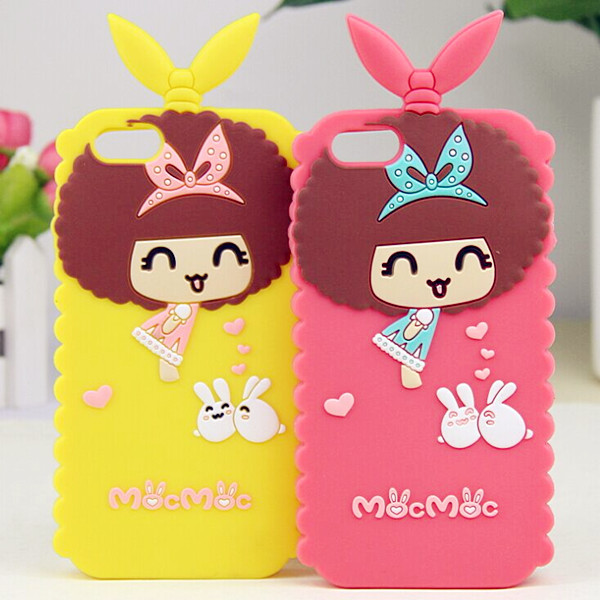 Wholesale Custom Cute Doll Silicone Cell Phone Cover