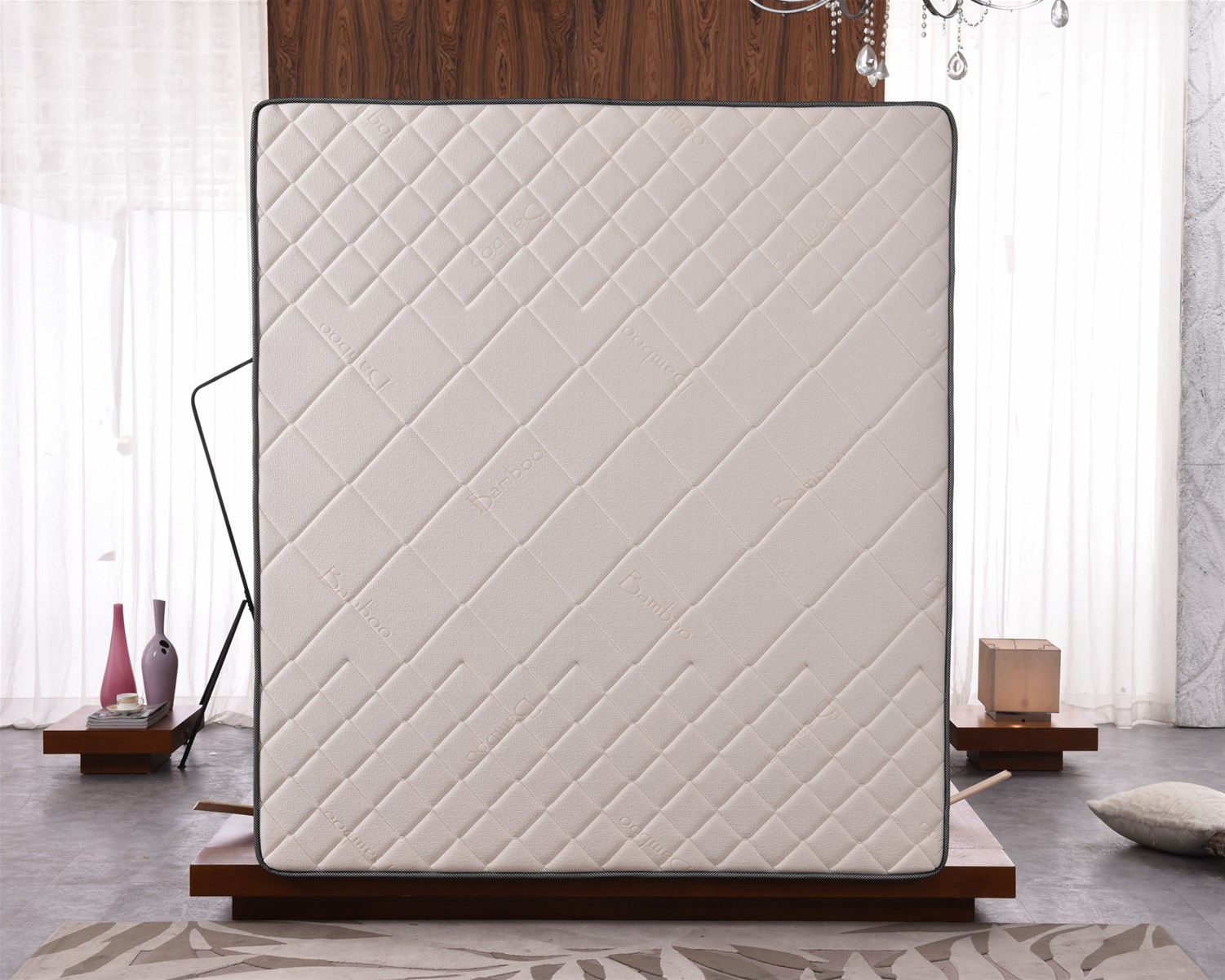 bamboo fiber fabric 3 zone pocket spring mattress
