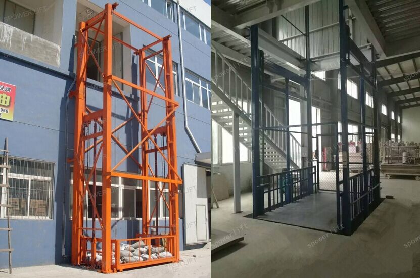 Warehouse goods lifting hydraulic cargo lift