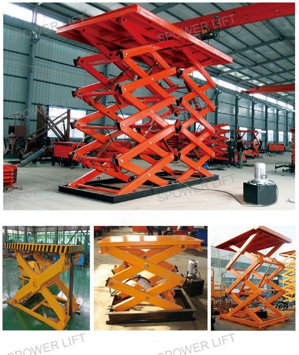 Fixed stationary hydraulic scissor lift platform