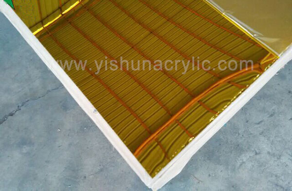 golden mirror acrylic sheet for decoration