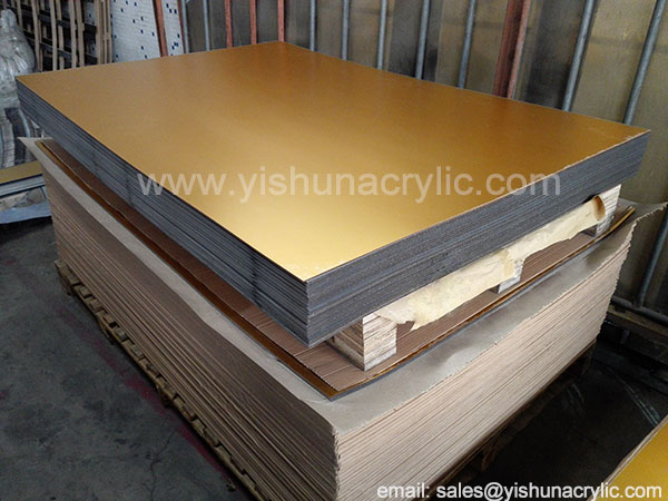 China manafacturer golden and silver acrylic mirror sheet