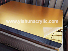 China manafacturer golden and silver acrylic mirror sheet