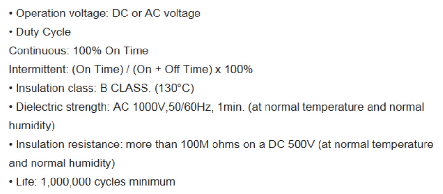 Open frame solenoid MD0630 push pull