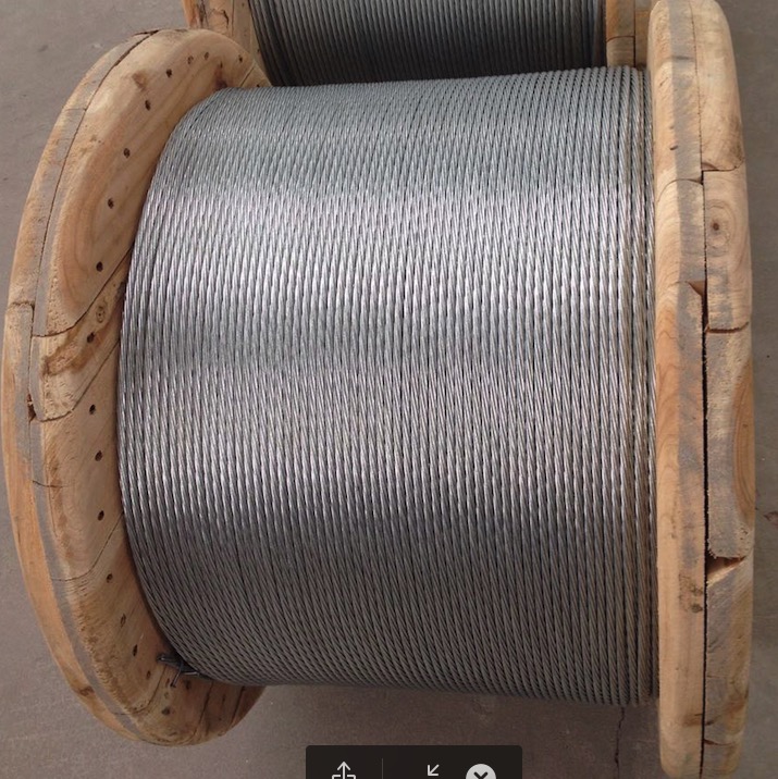 Galvanized steel strand wire 14 38 716 inch for guy wire earth wire