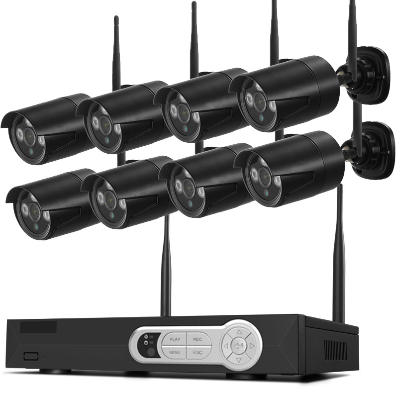 Black 8CH 960P WIFI NVR Kit