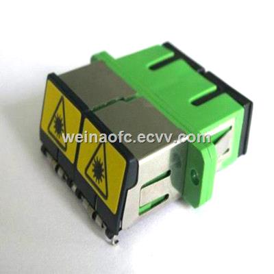 Fiber Optic Adapter SCSC APC Duplex with Cover Shutter