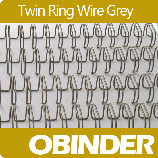 Obinder twin ring wire grey color nylon coating