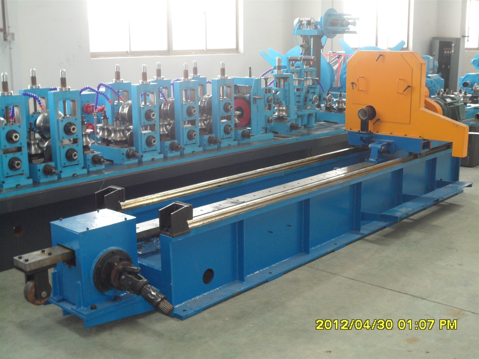 Straight seamHigh frequency welded pipe mill line Dia 114mm