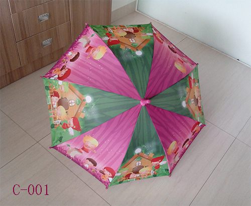 19x8K Cartoon CMYK Printing kid umbrella